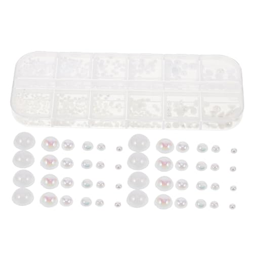 NIYANGLE 1 Schachtel Perlenschmuck Nagelschmuck Perlen Für Nägel Winzige Reize Nagelperle Flache Perlen Nagelkunst-anhänger Halbperlen Weiß Plastik NIYANGLE 1 Schachtel Perlenschmuck Nagelschmuck Perlen Für Nägel Winzige Reize Nagelperle Flache Perlen Nagelkunst-anhänger Halbperlen Weiß Plastik von NIYANGLE