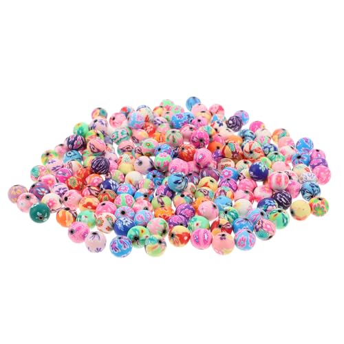 NIYANGLE 200 Stück 10 mm runde Polymer-Tonperlen, bunte Blumen-Abstandshalter, lose Perlen, Charms für die Schmuckherstellung, DIY-Armbänder, Halsketten, Bastelprojekte NIYANGLE 200 Stück 10 mm runde Polymer-Tonperlen, bunte Blumen-Abstandshalter, lose Perlen, Charms für die Schmuckherstellung, DIY-Armbänder, Halsketten, Bastelprojekte von NIYANGLE