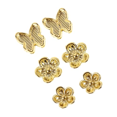 NIYANGLE 6-teilige Nagelkunst-verzierungen: Niedliche 3d-schmetterlings- Und Blumen-metallanhänger Aus Legierung – Nagelzubehör Für Sommerdesigns Und Festivalthemen NIYANGLE 6-teilige Nagelkunst-verzierungen: Niedliche 3d-schmetterlings- Und Blumen-metallanhänger Aus Legierung – Nagelzubehör Für Sommerdesigns Und Festivalthemen von NIYANGLE