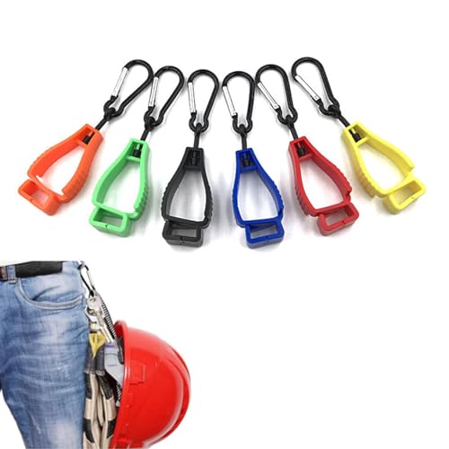 NIYATA 6 Stück Handschuhhalter mit Clip, Handschuhhalter, Zange für Arbeitshandschuhe, Handschuhhalter, für Arbeiten im Freien, vermeiden Sie Verlust von NIYATA