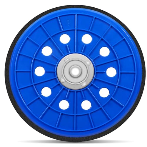 Schleifteller, Ersatzteil Kletteller M14 Schleifteller, Scheiben mit Klettverschluss Stützteller 9 Zoll 10 Löcher 215mm für Wandschleifer Deckenschleifer Langhalsschleifer Wachsmaschine von NIYATA