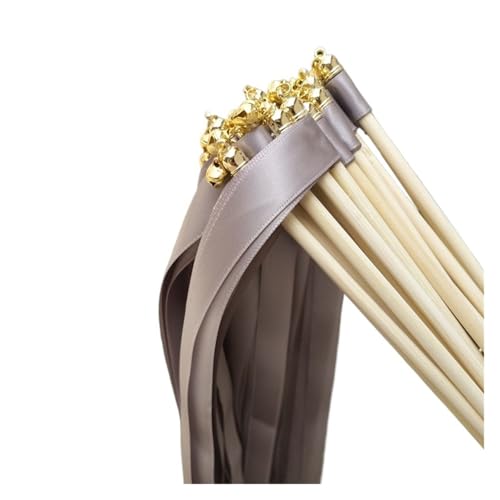 NJIEzhao Wedding Wands 50/20 Stück Band-Hochzeitsstäbe, wirbelnde Luftschlangen, Hochzeitsband-Stick for Hochzeitsdekoration(R20,20pcs) von NJIEzhao