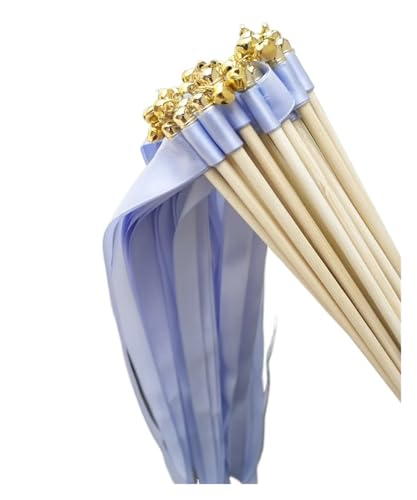 NJIEzhao Wedding Wands 50/20 Stück Band-Hochzeitsstäbe, wirbelnde Luftschlangen, Hochzeitsband-Stick for Hochzeitsdekoration(R8,20pcs) von NJIEzhao