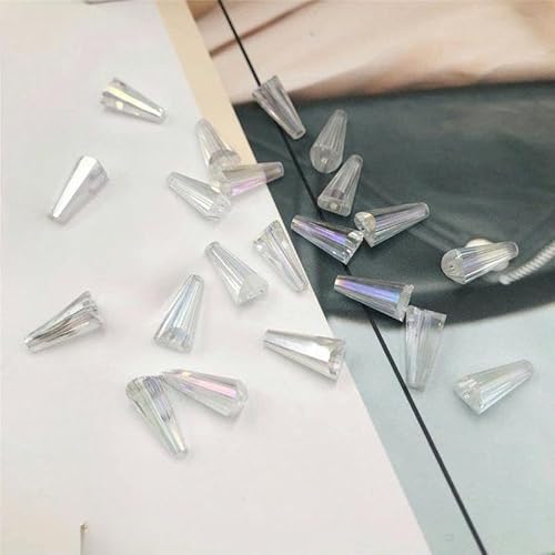 NKGWQ 96 Stück 6 x 12 mm galvanisierte Kristallperlen, Strassperlen, Doppelkegel-Glasperlen für die Herstellung von DIY-Armbändern und Halsketten mit Schmuck von NKGWQ