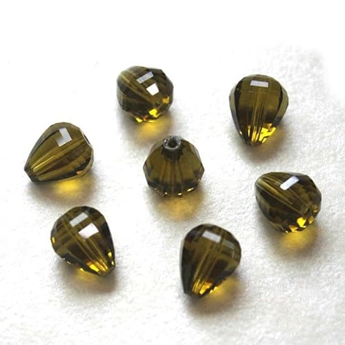 NKGWQ Facettenreiche Kristallperlen, 12 x 10 mm, Strass-Perlen, Doppelkegel-Glasperlen, Kristall-Charm für die Herstellung von DIY-Armbändern und Halsketten, Schmuck, 200 Stück von NKGWQ
