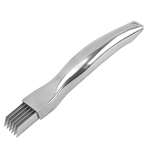 Nalakey Schäler, Cutter Shred Knife ,Edelstahl Green Onion Cutter, Multifunktional Zwiebel Schneider, Küche Kreative Cut Gemüse Kleine Werkzeuge, für Gemüse, Obst, Frühlingszwiebel (1pcs) von NKY