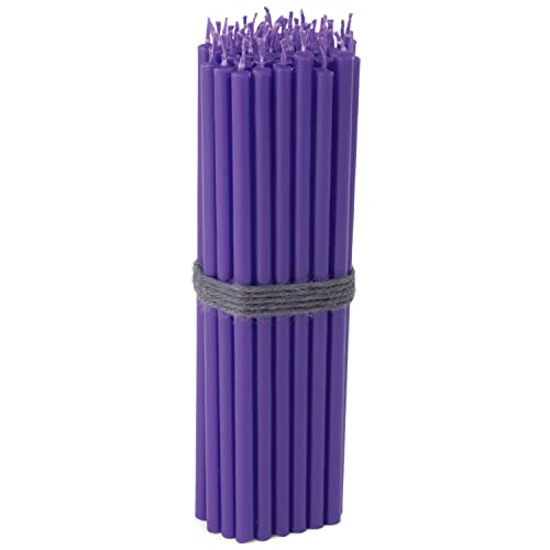 NKlaus - 50x Stabkerzen violett Tropffrei Rußfrei dünn L 16cm Premium Paraffinwachs 36113 von NKlaus