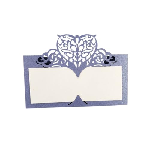 Hochzeitseinladungen Karte 10/50/100 Stücke Hochzeit Tischkarte Papier Laser Geschnitten Herzform Tisch Namenskarte Tischkarte Hochzeit Party Dekoration Bevorzugung Sitzkarte(Royal blue,100pcs) von NMZXSTKN