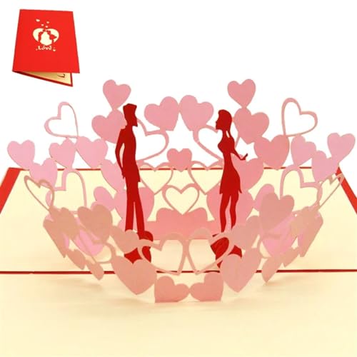 NMZXSTKN Hochzeitseinladungen Karte 3D-Pop-Up-Karten, Hochzeitseinladungen, Partygeschenke, Hochzeitsgrußkarte, Jahrestag, Postkarte(Style12) von NMZXSTKN