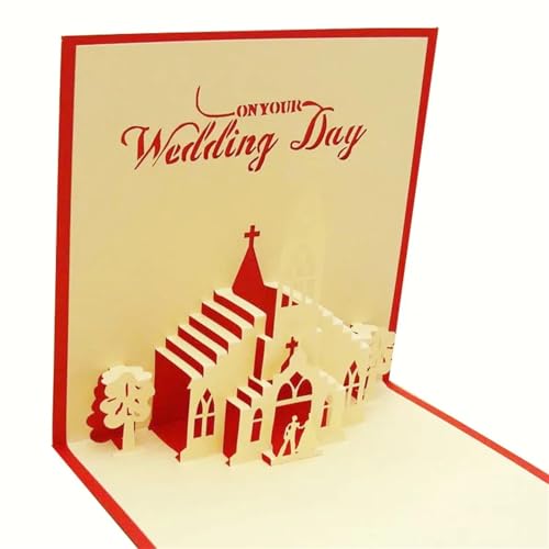 NMZXSTKN Hochzeitseinladungen Karte 3D-Pop-Up-Karten, Hochzeitseinladungen, Partygeschenke, Hochzeitsgrußkarte, Jahrestag, Postkarte(Style19) von NMZXSTKN