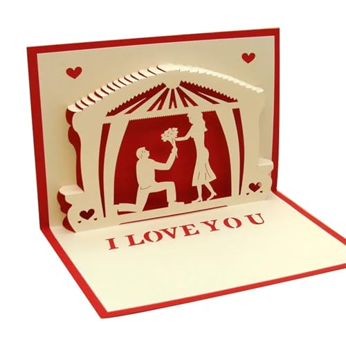 NMZXSTKN Hochzeitseinladungen Karte 3D-Pop-Up-Karten, Hochzeitseinladungen, Partygeschenke, Hochzeitsgrußkarte, Jahrestag, Postkarte(Style21) von NMZXSTKN