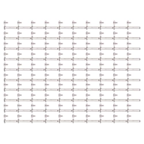 100 Sets Bindungsnetze, Nieten und Schrauben M2.5 Runde Flachkopf Edelstahlbindungsschraube für Leder Buchbindende Foto -Album -Kleidungsdekoration, 3,5x25x7mmmm von NOENNULL