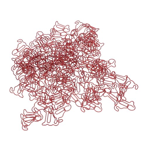 100 Stück Kleine Büroklammern, Büroklammern-Set, Hundeform, Büroklammern, Eisendraht, Dekorativ, Ausgefallenes Kleines Lesezeichen mit Aufbewahrungsbox für die Organisation von von NOENNULL