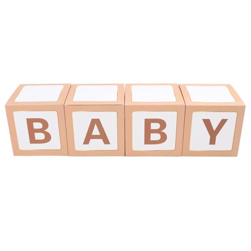 4 Stück 11,81 Zoll Große Briefkästen Babyparty, Babyboxen mit Buchstaben Babyparty, Ballonboxen mit Bärenmotiv, Briefkasten, Geburtstagsdekoration Hintergrundzubehör von NOENNULL