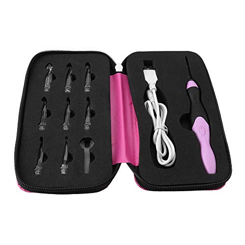 Häkelnadeln, Leuchtendes Häkelnadel-Set, 9-in-1 Wiederaufladbares USB-Häkelset, Leuchtendes Häkelnadel-Set mit Etui von NOENNULL