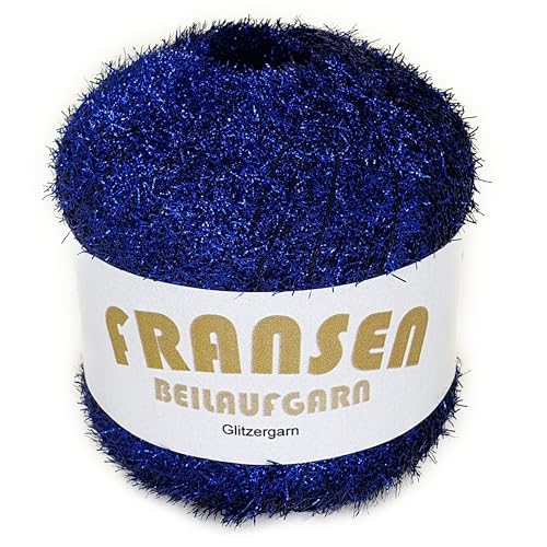 NOGA EFFEKTGARN GmbH Fransen Beilaufgarn auf 25 Gramm Knäuel, Blau, Strickgarn von NOGA EFFEKTGARN GmbH