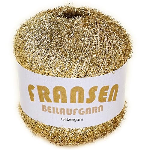 NOGA EFFEKTGARN GmbH Fransen Beilaufgarn auf 25 Gramm Knäuel Gold, 65% Polyester, 35% met. Polyester, Strickgarn von NOGA EFFEKTGARN GmbH