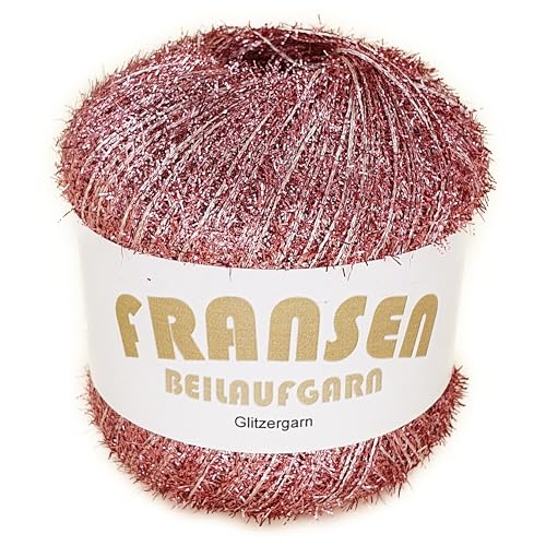 Fransen Beilaufgarn auf 25 Gramm Knäuel in verschiedenen Farben (Rosé) von NOGA EFFEKTGARN GmbH