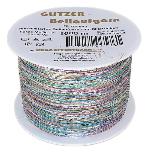 NOGA EFFEKTGARN GmbH Multicolor Metallisiertes Beilaufgarn auf 1000 Meter Spulen - Faux-Fur Yarn von NOGA EFFEKTGARN GmbH