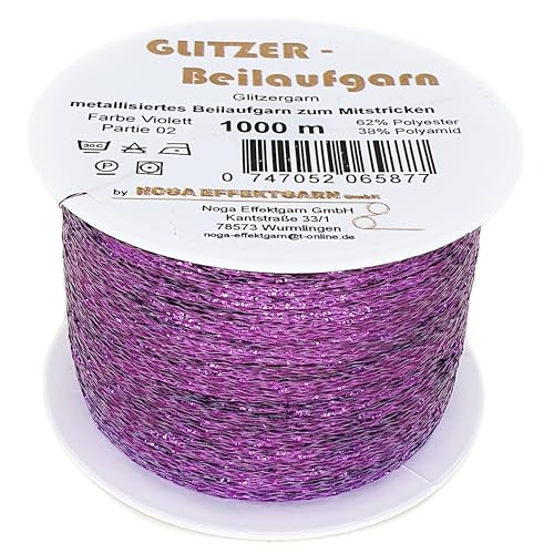 NOGA EFFEKTGARN GmbH Glitzer Beilaufgarn auf 1000 Meter Spulen - Violett von NOGA EFFEKTGARN GmbH