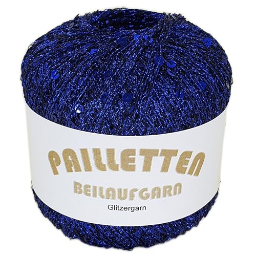 Pailletten Beilaufgarn auf 25 Gramm Knäuel Farbe Blau mit Pailletten in Blau von NOGA EFFEKTGARN GmbH