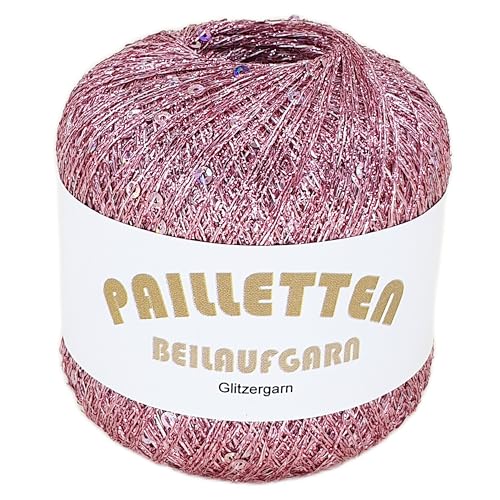 Pailletten Beilaufgarn auf 25 Gramm Knäuel Farbe Rosé mit Pailletten in Rosé von NOGA EFFEKTGARN GmbH