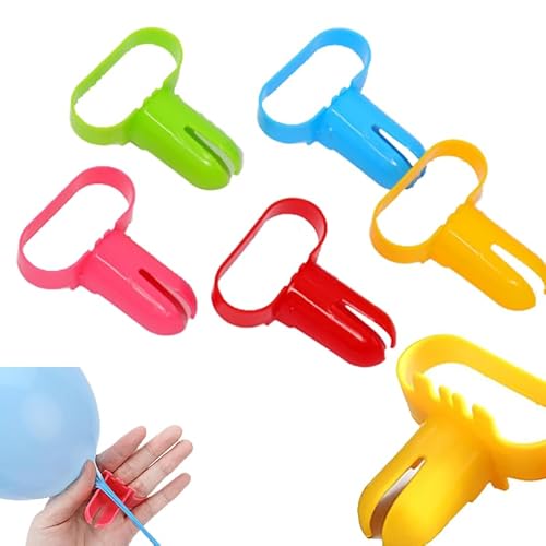 9 Stück Ballonverschlüsse,Ballon Binden Werkzeug Schneller Ballonknoter Ballons Knoter Kleine Ballon Clips, Bunt Ballonclips, Zubehör Ballon Knoten binden Clip für Party Hochzeitsdeko Ballons von NOLACE