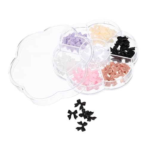 NOLITOY 1 Box Nagel Charms DIY Zubehör Mit Perlen Strass Und Schleifen Für Maniküre Bunte Dekorationen Für Kreative Nagelkunst Und Bastelprojekte von NOLITOY