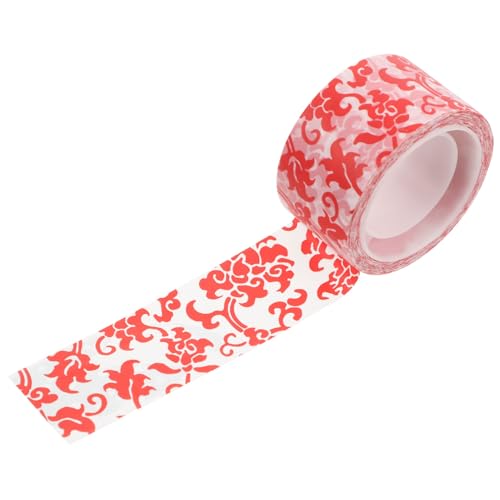 NOLITOY 1 Rolle Dekoband Scrapbooking Nagelsticker Deko Klebeband Deko Washi Tape Washi Masking Tape Washi Tapes Klebeband Zum Basteln Bastelmaterial Rot Matte Folie von NOLITOY