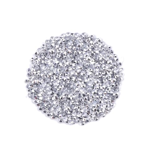 NOLITOY 1 Satz Acryl Strass Nail Art Perlen Silber Strass Diamant Aufkleber Aufkleber Strass Nagel Strass Perle Strass Charms Alphabet Strass Rotator Strass 1000 Stück von NOLITOY