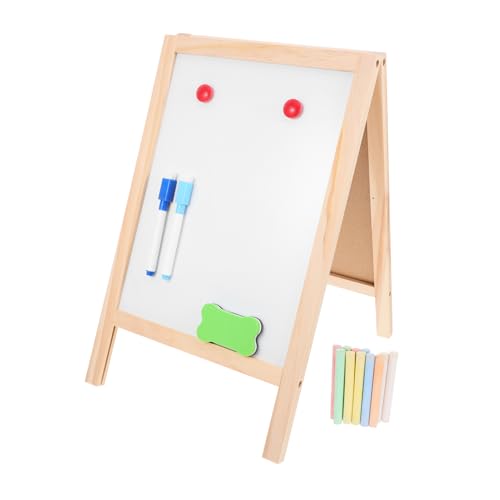 NOLITOY 1 Set Nachrichtentafel aus Holz Tafel-Staffelei-Schilder Whiteboard Message Board Kinderschreibtafel schreibtafel schreib tablet kleine Löschtafel Kreidetafel hölzern von NOLITOY