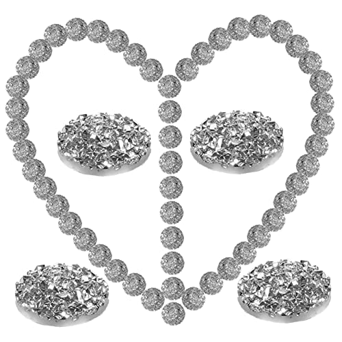 NOLITOY 100St Schmuckzubehör Strasssteine ​​nähen Strass- Strasssteine ​​mit flacher Rückseite Hotfix bastelzeug the craft rhinestone silve Harz Strasssteine Kristallverzierungen von NOLITOY