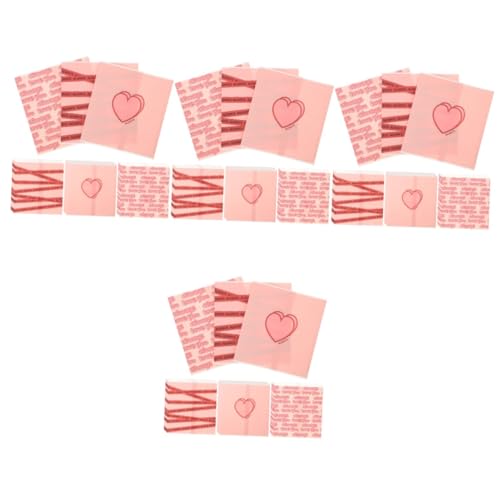 NOLITOY 120 Stk Snack-taschen Kleine Herz Papiertüten Sandwichtüten Aus Papier Große Papiertüten Rosa Süßigkeitentüten Bäckerei Taschen Kompakte Kekstüte Kekstüten Mit Herz Backpapiertüten von NOLITOY