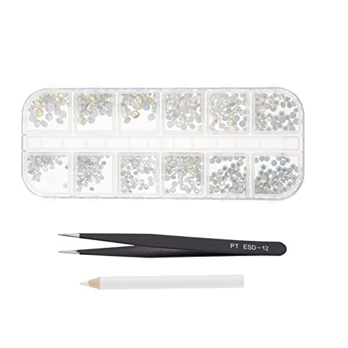 NOLITOY 12er Set Strasssteine Für Nageldesign Flache Glasrhinestones Verschiedenen Formen DIY Maniküre Zubehör Für Kreative Nagelkunst Und Make up Anwendungen von NOLITOY