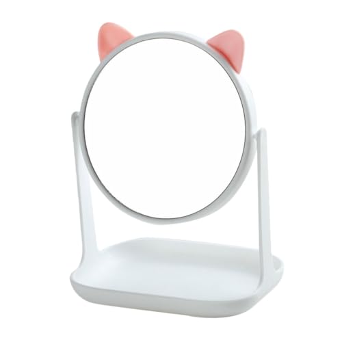 NOLITOY 1Stk Desktop-Kosmetikspiegel weiße Kommode Tisch-Kosmetikspiegel Kosmetikhalter Machen Vanity Mirror schminkspiegel schminktisch deko Ankleidespiegel Spiegel mit Ablagefach hölzern von NOLITOY