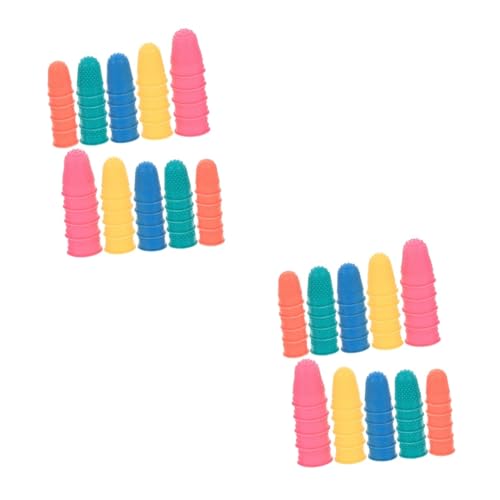 NOLITOY 2 Sätze Rutsch Feste Gummi Finger Betten Bindemittel Tipp Daumenschutz Griff Fingerschutz Fingerhandschuhe Heißklebepistole Fingerspitzen Aus Gummi Fingergummispitzen 50 Stück * 2 von NOLITOY