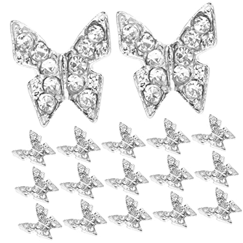 NOLITOY 20st Butterfly-nagelbohrer Planeten-nagelanhänger Nagel Charms Schmetterlingsanhänger Nägel Nageldekorationen Für Nagelkunst Nagel Edelsteine Armbänder Legierung Silver von NOLITOY