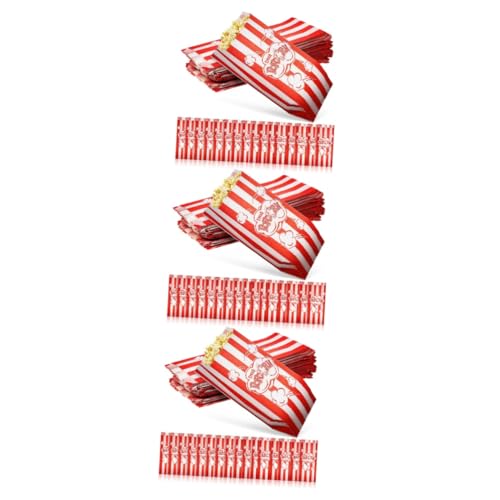 NOLITOY 3 Sätze Packsack Mini-popcorntüten Kleine Kisten Papiertüten Popcorn Behälter Süßigkeiten Behälter Snackbox Popcorn Mikrowelle Tasche Behandeln Große Popcorntüte 100 Stück * 3 von NOLITOY