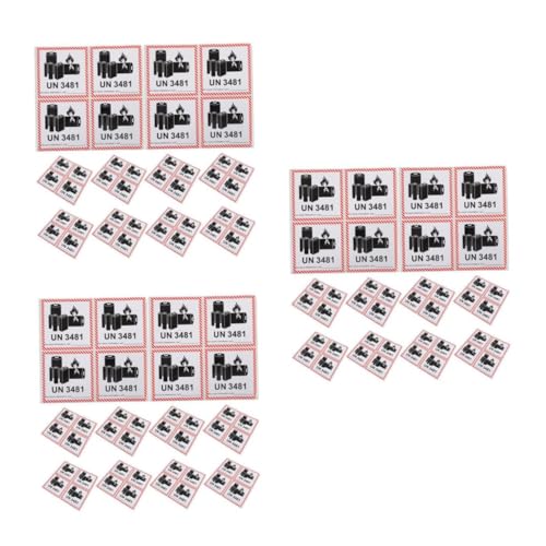 NOLITOY 3sets Batterieetikett Klebeetiketten Für Batterien Sicherheitswarnschilder Für Batterien Batteriewarnschilder Batterietransportetiketten Black Kupferplattenaufkleber 200pcs*3 von NOLITOY