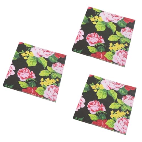 NOLITOY 3st Partei Seidenpapier Mittagsservietten Für Getränke Frühstücksblumenservietten Frühstücksservietten Farbige Servietten Blumendekorationen Getränkeservietten Aus Papier von NOLITOY