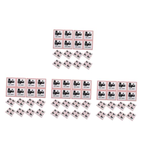 NOLITOY 4sets Batterieetikett Aufkleber Zur Batteriebeschriftung Für Den Batterietransport Batteriewarnaufkleber Kupferplattenaufkleber Black 200pcs*4 von NOLITOY