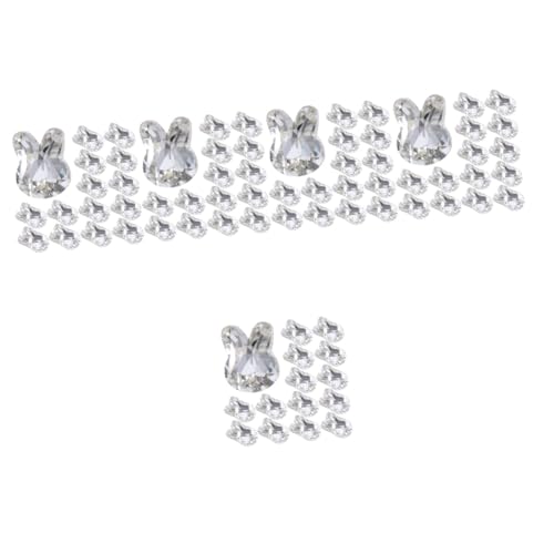 NOLITOY 5 Sätze Kaninchen-nagelbohrer Charms Bling Sachen Strasssteine Zubehör Erwachsene Bausatz Nagelsteine Nagerstein Nail Deko Nagelbolzen Cartoon-nagelanhänger Kristall 20 Stück * 5 von NOLITOY