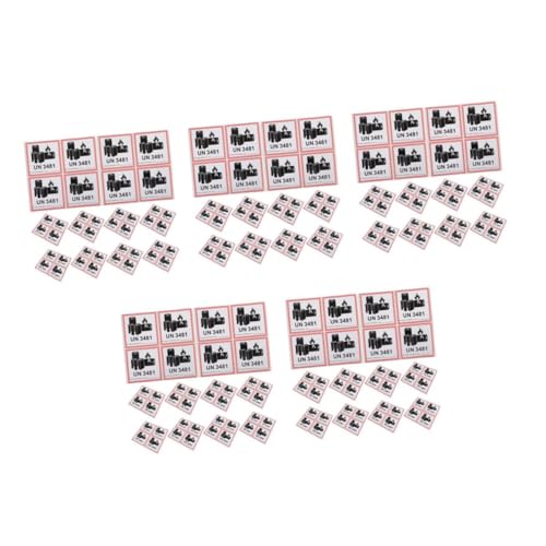 NOLITOY 5sets Batterieetikett Batterietransportetiketten Batteriewarnschilder Batteriewarnaufkleber Für Lithiumbatterien Black Kupferplattenaufkleber 200pcs*5 von NOLITOY