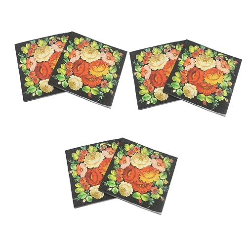 NOLITOY 60 Stk Blumenservietten Partei Seidenpapier Bedrucktes Serviettenpapier Papier Für Die Blumenparty von NOLITOY