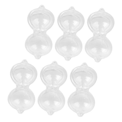 NOLITOY 6pcs Mini -sandglas Netter Timer Alte Sanduhr Augenmuscheln Zur Augenspülung Zeitschaltuhr Für Süße Küchentimer Schlüsselanhänger Für Süßer Küchentimer Weiß Plastik von NOLITOY