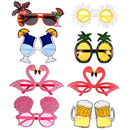 NOLITOY 8st Brillen Requisiten Gläser Mit Strandmotiv Brillenset Tropische Partybrillen Hawaii-party-sonnenbrille Sonnenbrille Für Die Party Luau-brille Urlaub Schmücken Der Sommer Plastik von NOLITOY