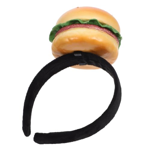 NOLITOY Hamburger-Stirnband Mini-Food-Hut-Stirnband Verkäufer-Kostüm Lustiges Cosplay-Kopfbedeckungszubehör Für Erwachsene Halloween-Partygeschenk von NOLITOY
