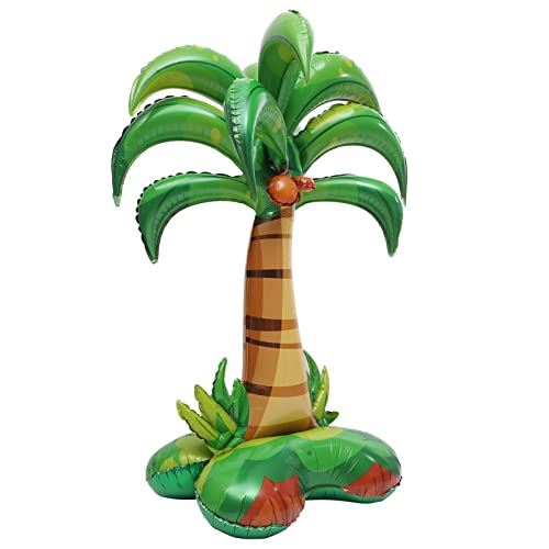 NOLITOY Hawaii-Partyballon Aufblasbare Aufblasbare Palmen Jumbo-Kokospalmen Aufblasbare Pool Strand Hintergrund Tropischer Blow-Up Hawaiianische Sommerparty-Dekoration von NOLITOY