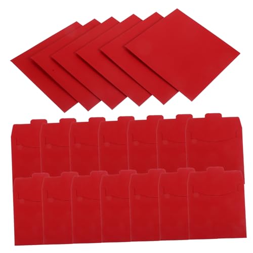 NOLITOY Kraftpapier CD Hüllen Dvd Verpackungsbeutel CD Speicherhalter Braune Papiertüten Für Cds Und Dvds Für Hochzeiten Fotografie Und Werbezwecke Rote Farbe von NOLITOY