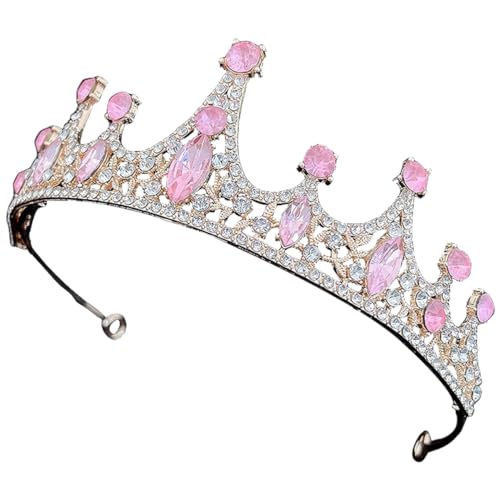 NOLITOY Kronenstirnband Für Strasssteinen Glitzerndes Haaraccessoire Für Kleine Mädchen Für Geburtstagsfeiern Und Kostümpartys Elegantem Roségold von NOLITOY